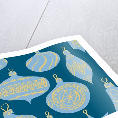 Blue Christmas Ornaments by Anonymous