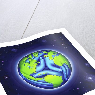 Hands on the Globe by Anonymous
