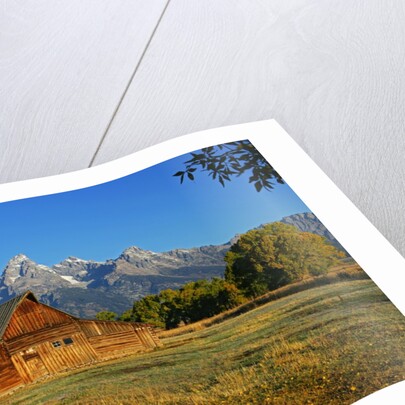 Barn and field by Anonymous