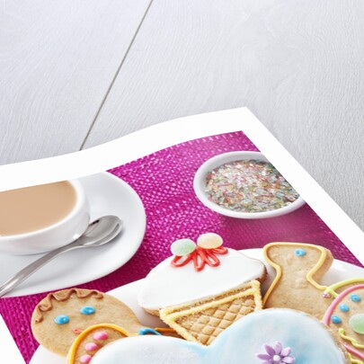 Iced and decorated holiday cookies by Anonymous