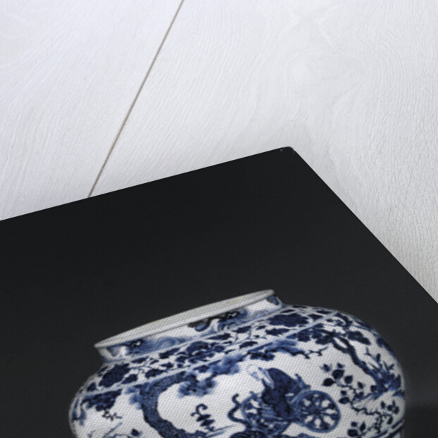 Blue and white Yuan dynasty Guan by Anonymous
