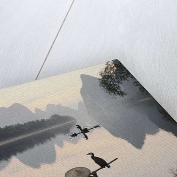 Cormorant fishermen in Li River by Anonymous