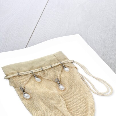 Florence Gould Belle Epoque pearl, seed pearl and diamond evening bag by Anonymous