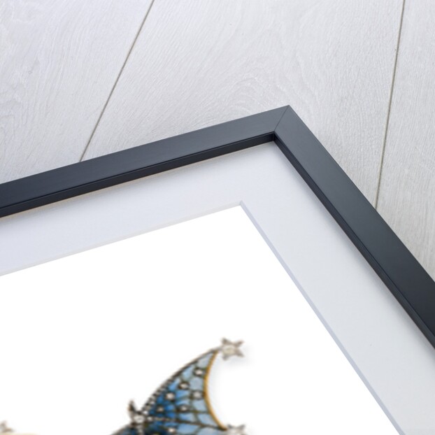 Art Nouveau diamond, ivory and plique-a-jour enamel Belle du Nuit brooch by Anonymous