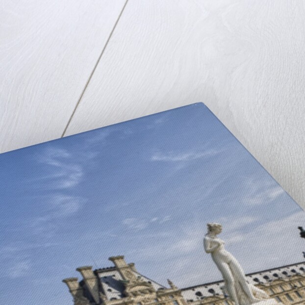 Statue of Nymphe and Louvre Museum, Paris by Anonymous