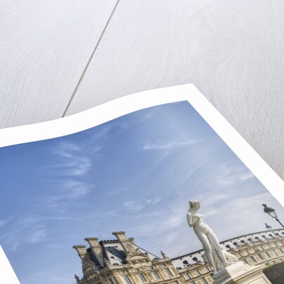 Statue of Nymphe and Louvre Museum, Paris by Anonymous