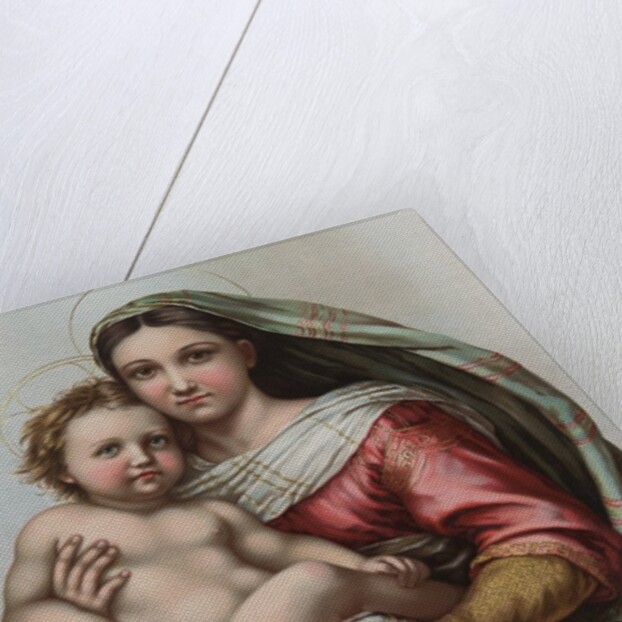 Lithograph of Raphael's Sistine Madonna by Anonymous