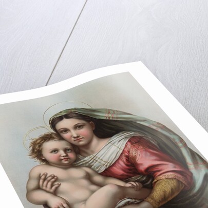 Lithograph of Raphael's Sistine Madonna by Anonymous