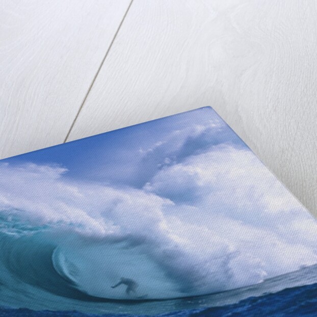 Surfer shooting the curl of Jaws at Peahi on Maui by Anonymous