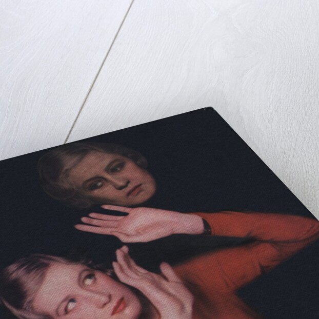 Woman fending off aging by Anonymous