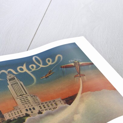 Skywriting airplanes in Los Angeles by Anonymous