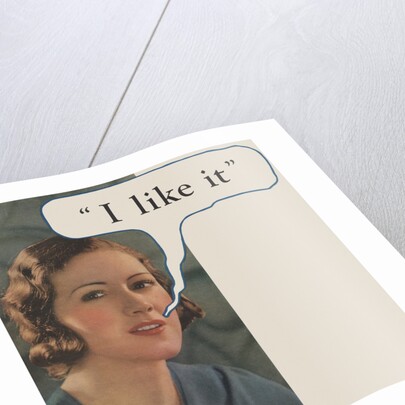 Woman saying "I like it" by Anonymous