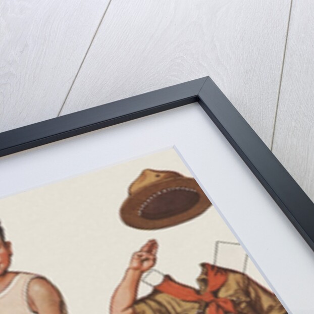 Paper doll boy with scouts uniform by Anonymous