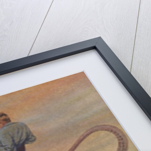 Illustration of octopus attacking sailor by Anonymous