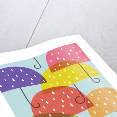 Raining umbrellas by Anonymous