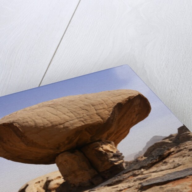 Mushroom shaped rock formation in Wadi Rum National Park by Anonymous