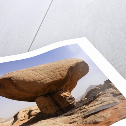 Mushroom shaped rock formation in Wadi Rum National Park by Anonymous