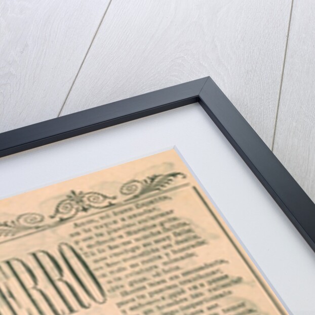 Broadside with burial of Emiliano Zapata by Anonymous