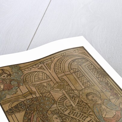 15th century woodcut of the Annunciation by Anonymous