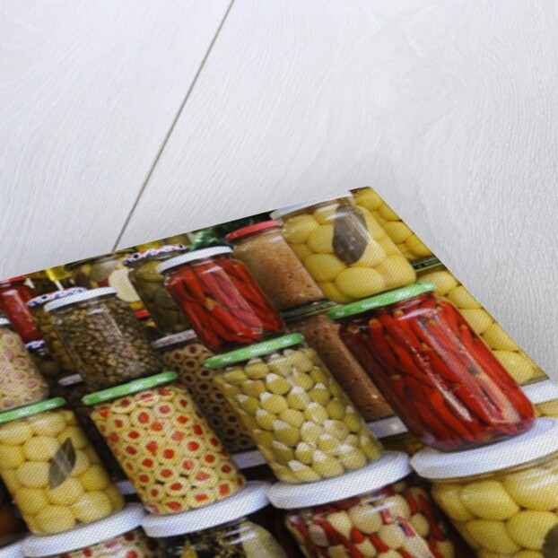 Olive stand in a souk in the medina in Marrakech by Anonymous