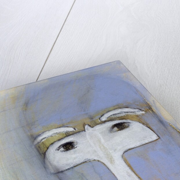 Woman with a dove over her eyes by Anonymous