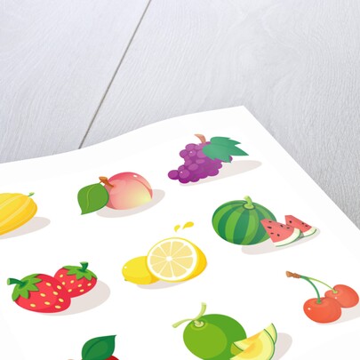Close-up of various fruits by Anonymous