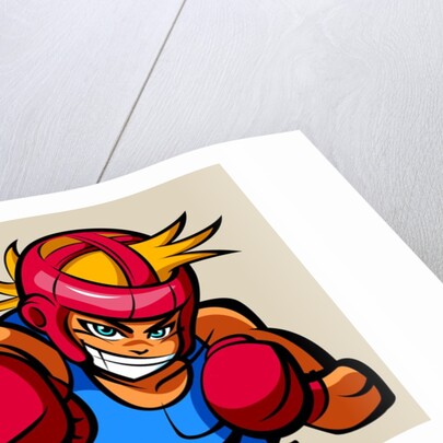 Male boxer practicing boxing by Anonymous
