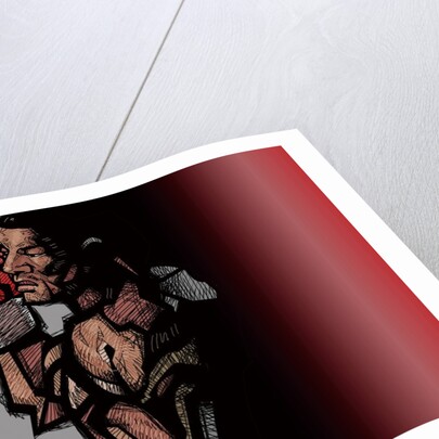 Boxer lying down by Anonymous