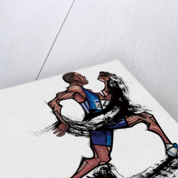 Male athlete running by Anonymous