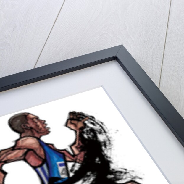 Male athlete running by Anonymous