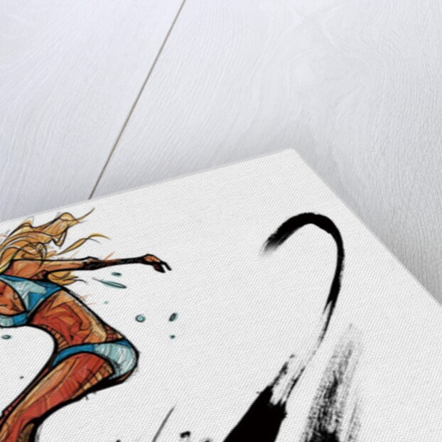 Woman surfing by Anonymous