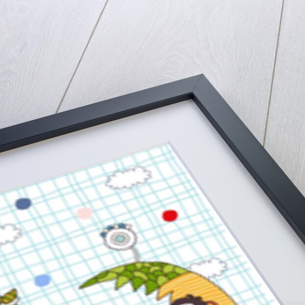 Side view of children on crocodile back by Anonymous