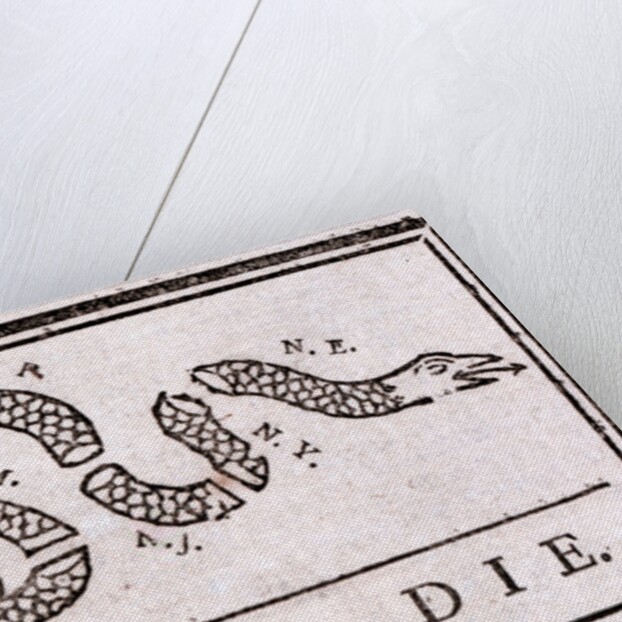 Join or Die political cartoon by Benjamin Franklin