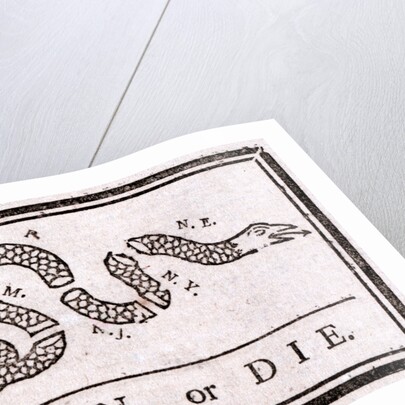 Join or Die political cartoon by Benjamin Franklin