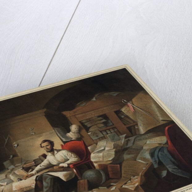 President Lincoln writing the Proclamation of Freedom by Anonymous