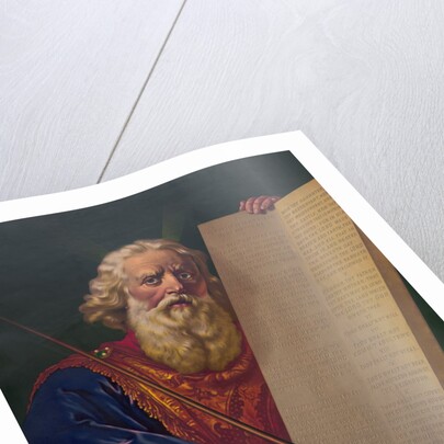 Moses with the Ten Commandments by Anonymous