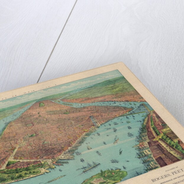 New York: A Bird's Eye View from the Harbor by Currier & Ives