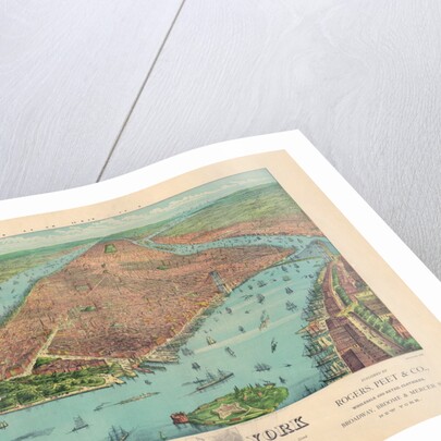 New York: A Bird's Eye View from the Harbor by Currier & Ives