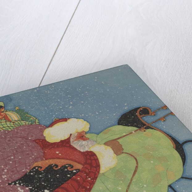 Santa Claus driving sleigh by Anonymous