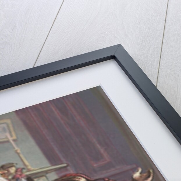 Santa Claus going up chimney by Anonymous