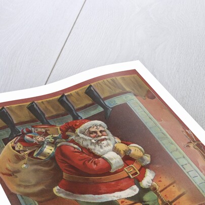 Santa Claus with bag of toys by Anonymous