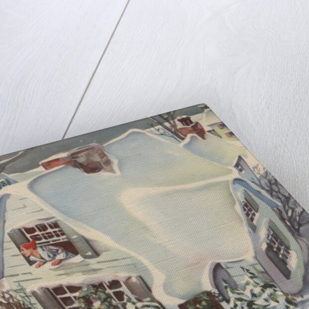 Man looking out window on Chrismas Eve by Anonymous