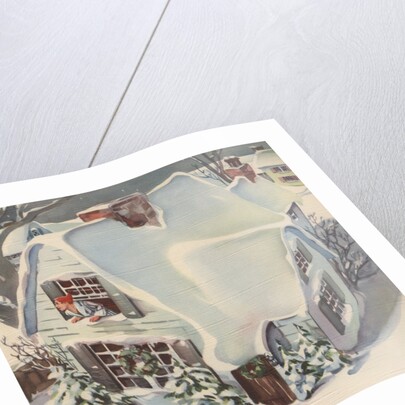 Man looking out window on Chrismas Eve by Anonymous