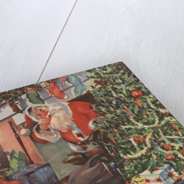 Santa Claus delivering presents by Anonymous