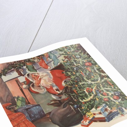 Santa Claus delivering presents by Anonymous