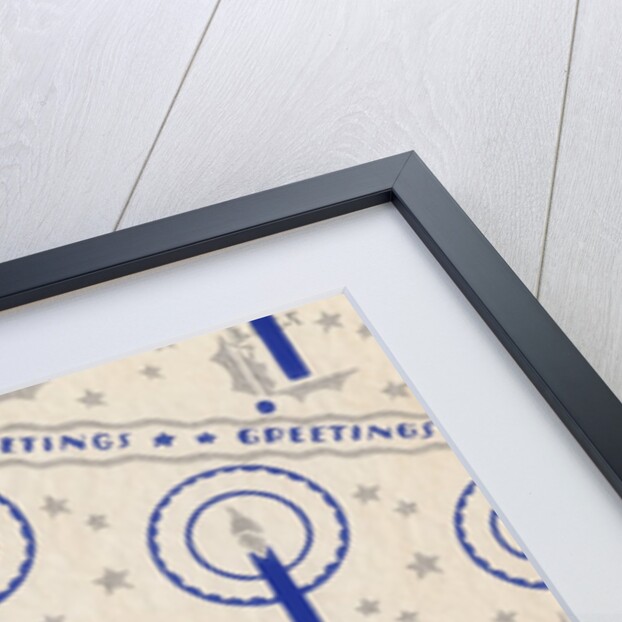 Greetings pattern with burning candle by Anonymous