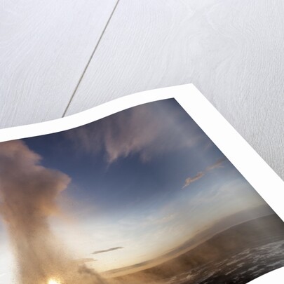 Strokkur Geyser at sunrise by Anonymous