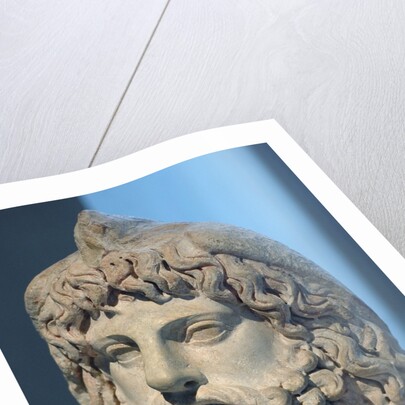 Head of Serapis wearing a bird skin by Anonymous