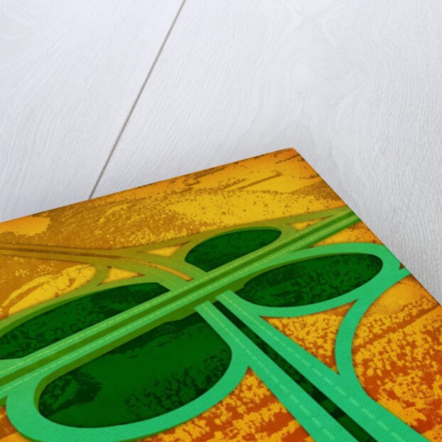 Green clover overpass by Anonymous