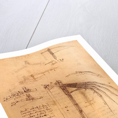 Sketch for a wing with moveable ends by Leonardo da Vinci